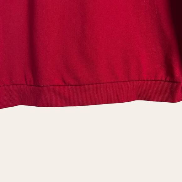 Who What Wear Red Crewneck Mockneck Ruffle Sweater Size L - Picture 5 of 8